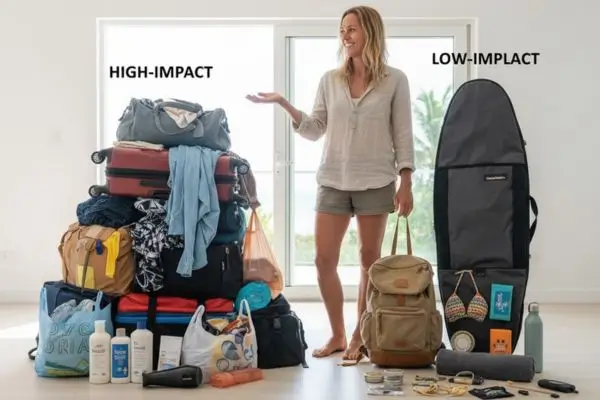 Low-Impact Packing for Surf Travel Women